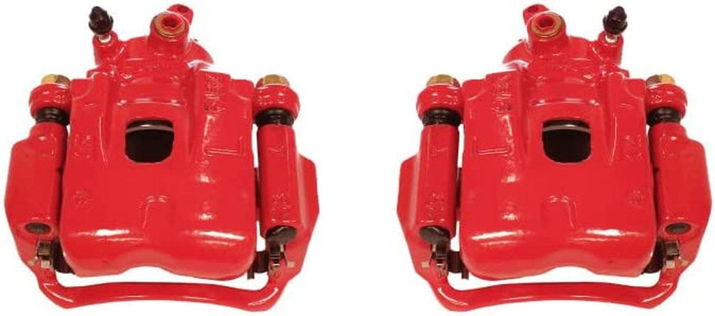 Power Stop Front S2012 Pair of High-Temp Red Powder Coated Calipers