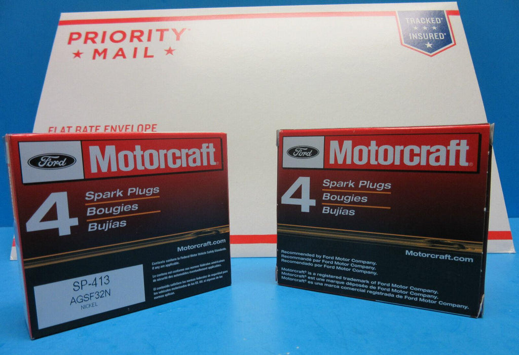 Set of 8 Spark Plugs Genuine FORD MOTORCRAFT SP413 OEM # AGSF32N V8 Nickle