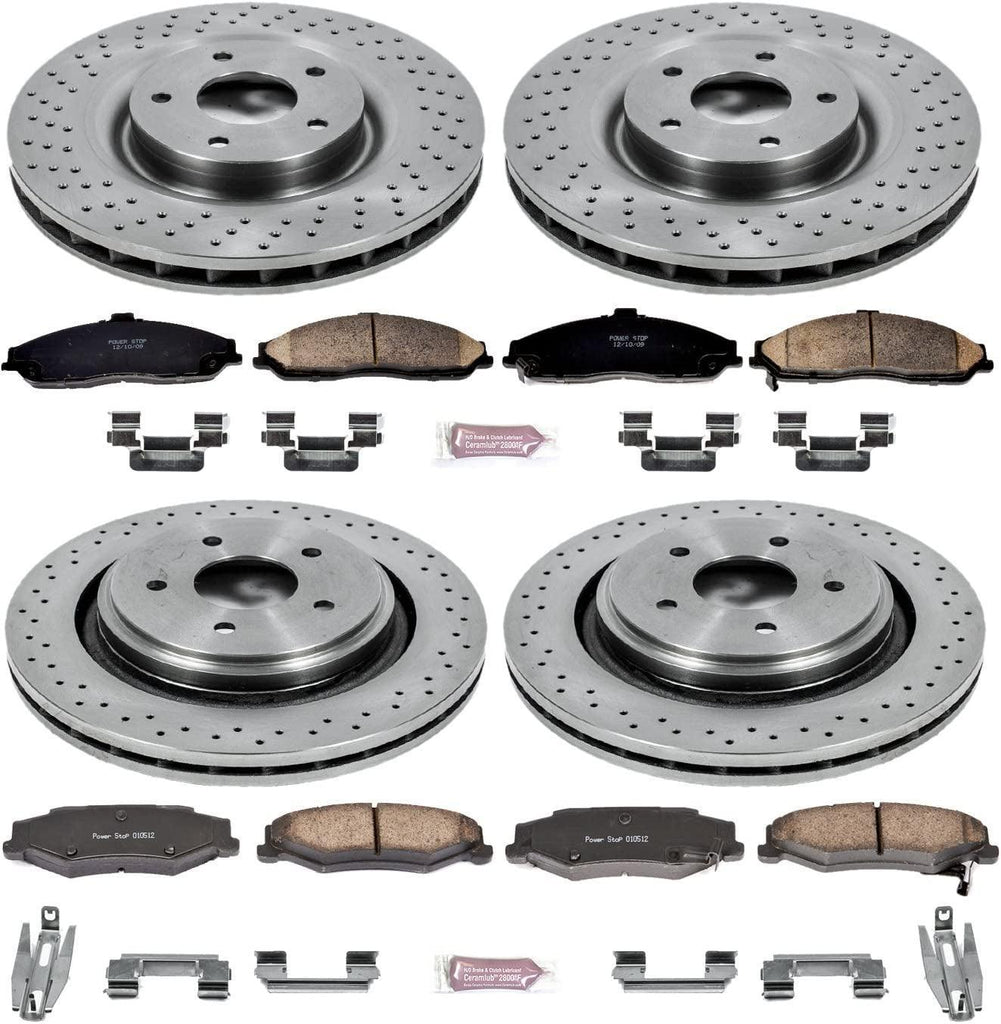 KOE4400 Autospecialty Front and Rear Replacement Brake Kit-Oe Brake Rotors & Ceramic Brake Pads