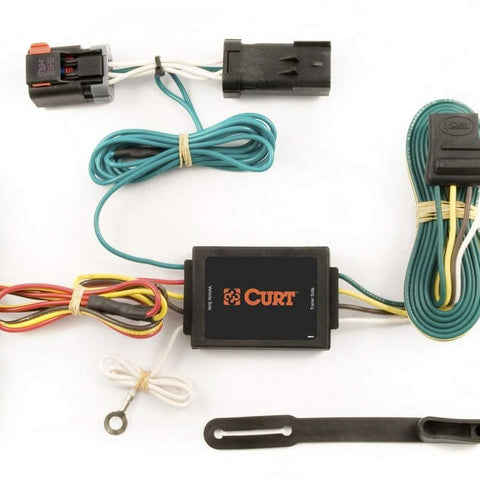 CURT 55504 Vehicle-Side Custom 4-Pin Trailer Wiring Harness, Fits Select Dodge Ram 1500, 2500, 3500 , Black