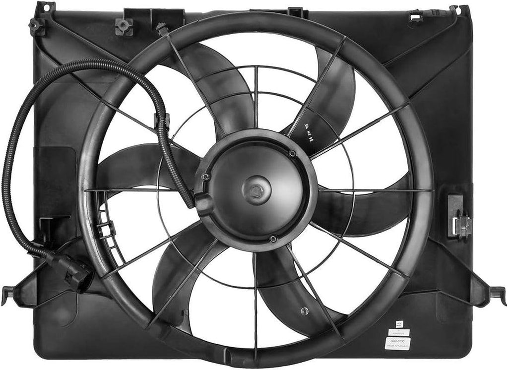 OEM-RF-0017 Factory Style Radiator Cooling Fan Assembly Cooling Efficiency Improved Direct Replacement [Compatible with 09-14 Genesis ]