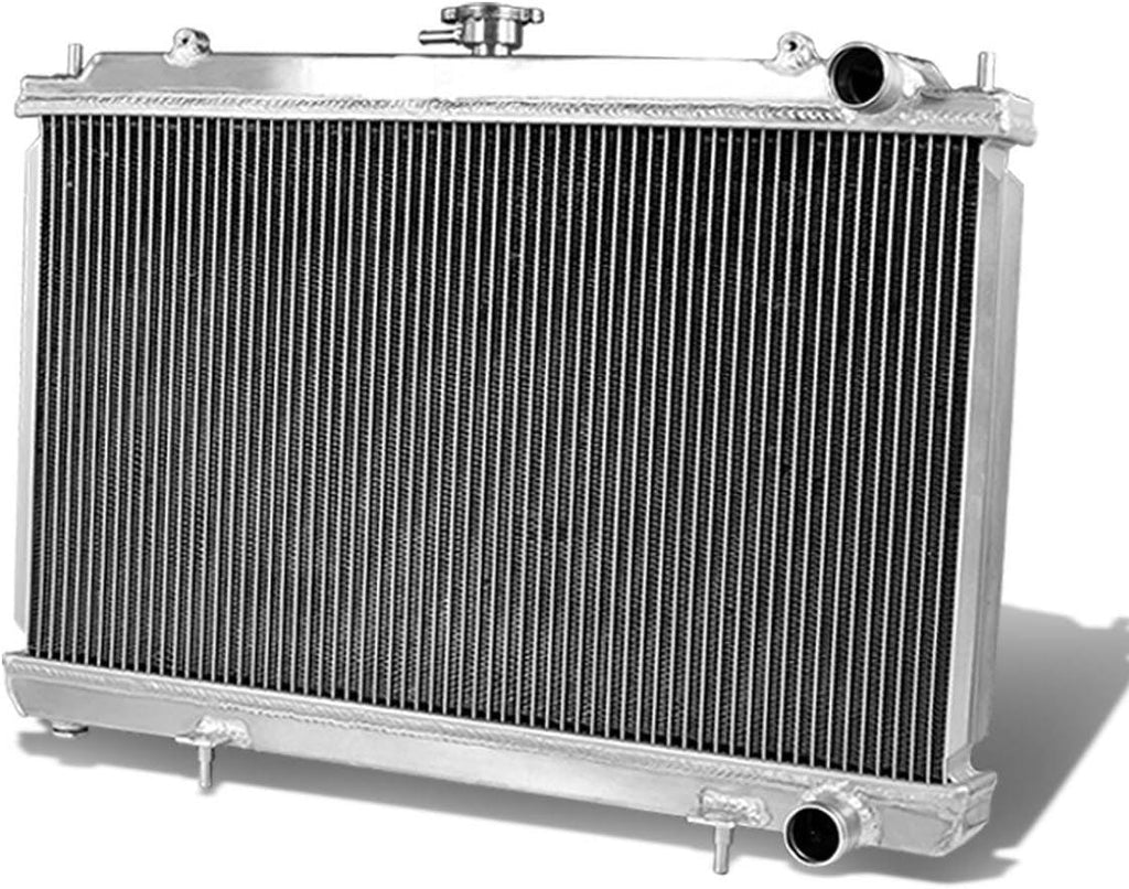 RA-KAS14-2 2-Row Full Aluminum Radiator 26.5 X 17.5 X 2.5 [Compatible with 95-98 Nissan 240SX S14 Silvia KA24, Metallic]