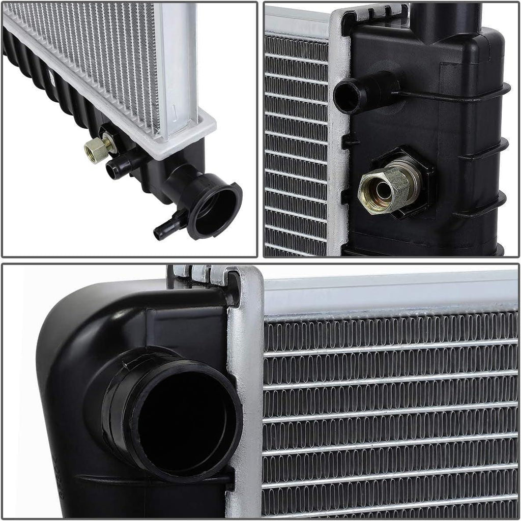 OEM-RA-0434 434 Aluminum Radiator Compatible with 88-93 C1500 C2500 C3500 K1500 K2500 K3500 AT,20-3/4"W X 17-1/4" H X 1-1/4" D,1-5/16" Inlet / 1-9/16" Outlet