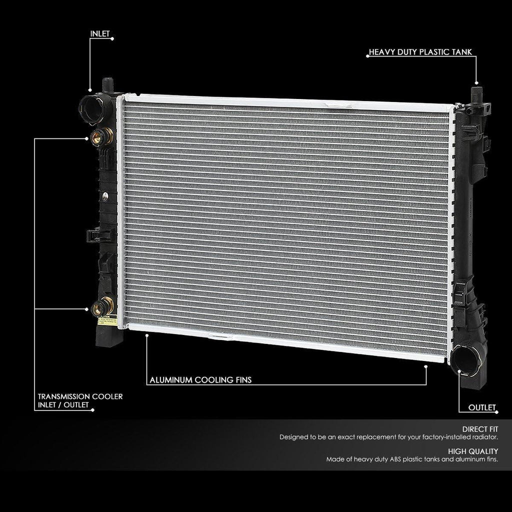 OEM-RA-2337 OE Style Direct Fit Aluminum Radiator Compatible with 01-07 Mercedez C240 / C230 / SLK280, 25-5/8" W X 16" H X 1" D, 1-5/16" Inlet, 1-5/16" Outlet