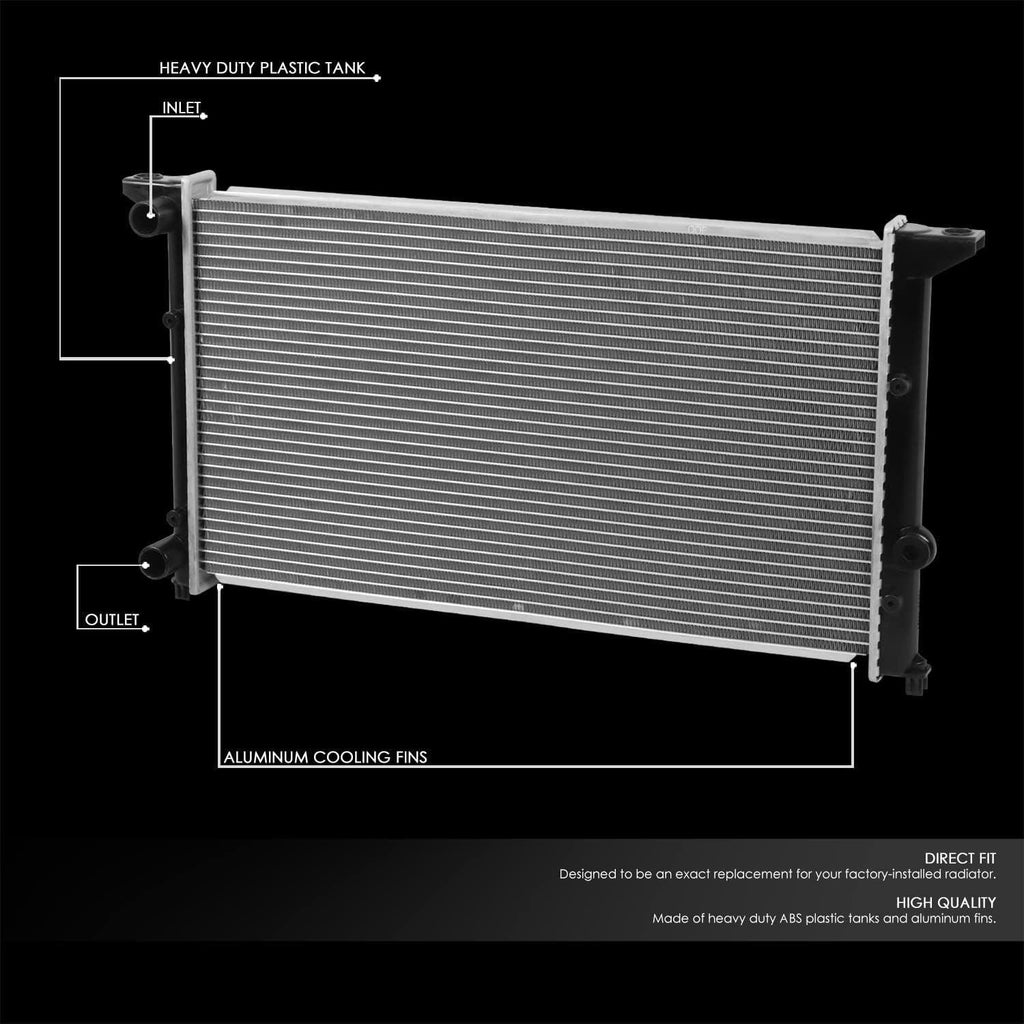 OEM-RA-1557 OE Style 1-Row Aluminum Core Radiator Compatible with 93-99 Golf/Jetta, 24-5/8" W X 14-7/8" H X 1-5/16" D,1-1/4" Inlet / 1-1/4" Outlet