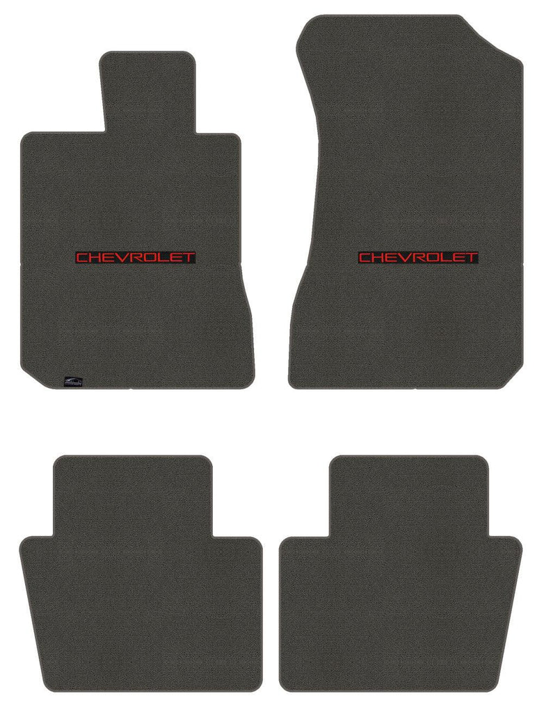 Lloyd Loop Front & Rear Mats for '99-04 Tracker W/Chevy Red on Black