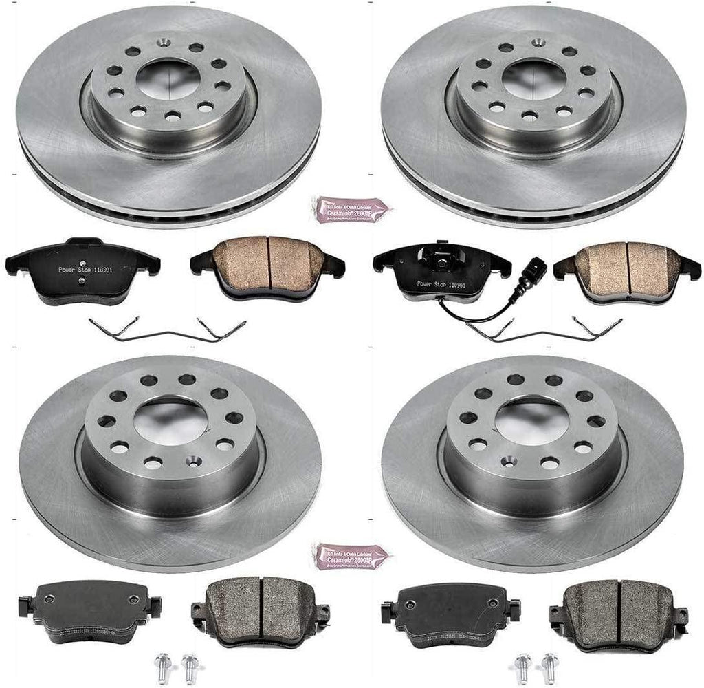 KOE7501 Autospecialty Front and Rear Replacement Brake Kit-Oe Brake Rotors & Ceramic Brake Pads