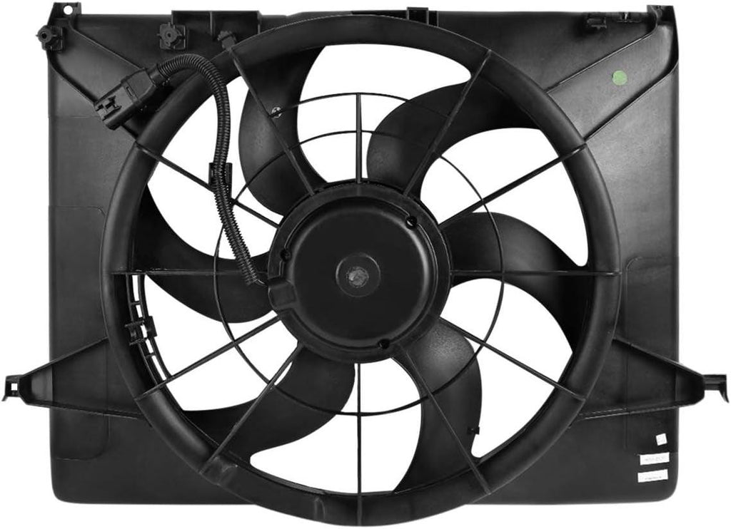 OEM-RF-0016 Factory Style Radiator Cooling Fan Assembly Cooling Efficiency Improved Direct Replacement [Compatible with 06-08 Sonata Fits 2. 4L]