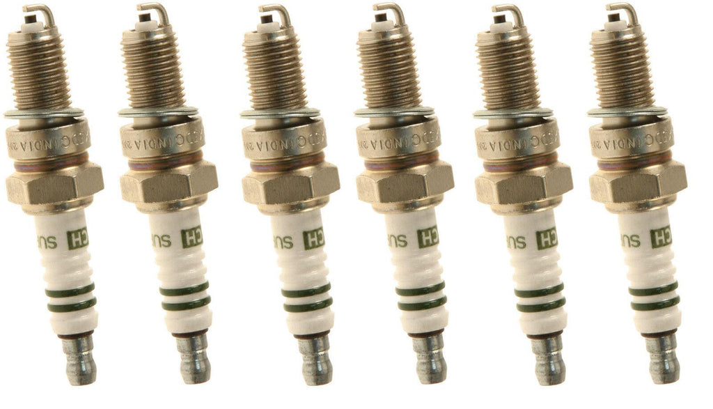 BMW E24 M6 E28 M5 E30 M3 Spark Plugs Set of 6 OEM Super plus #X5DC (7409)