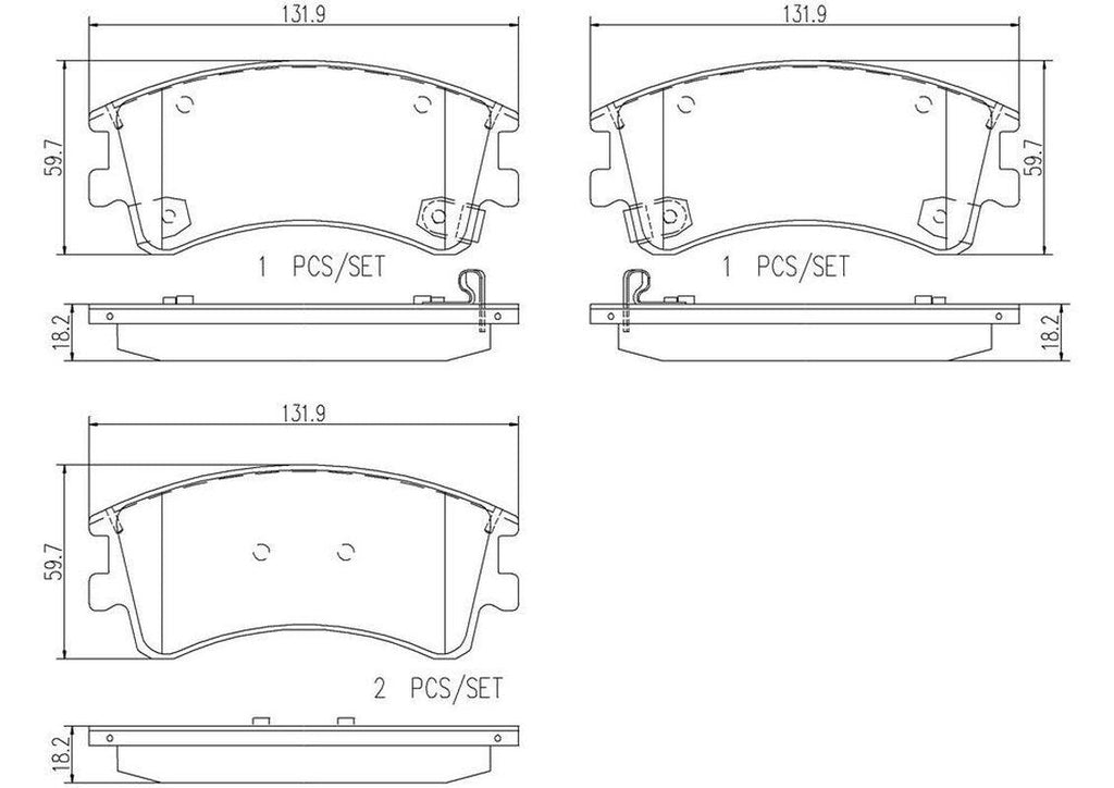 Brembo Front Disc Brake Pad Set for 03-05 6 (P49032N)
