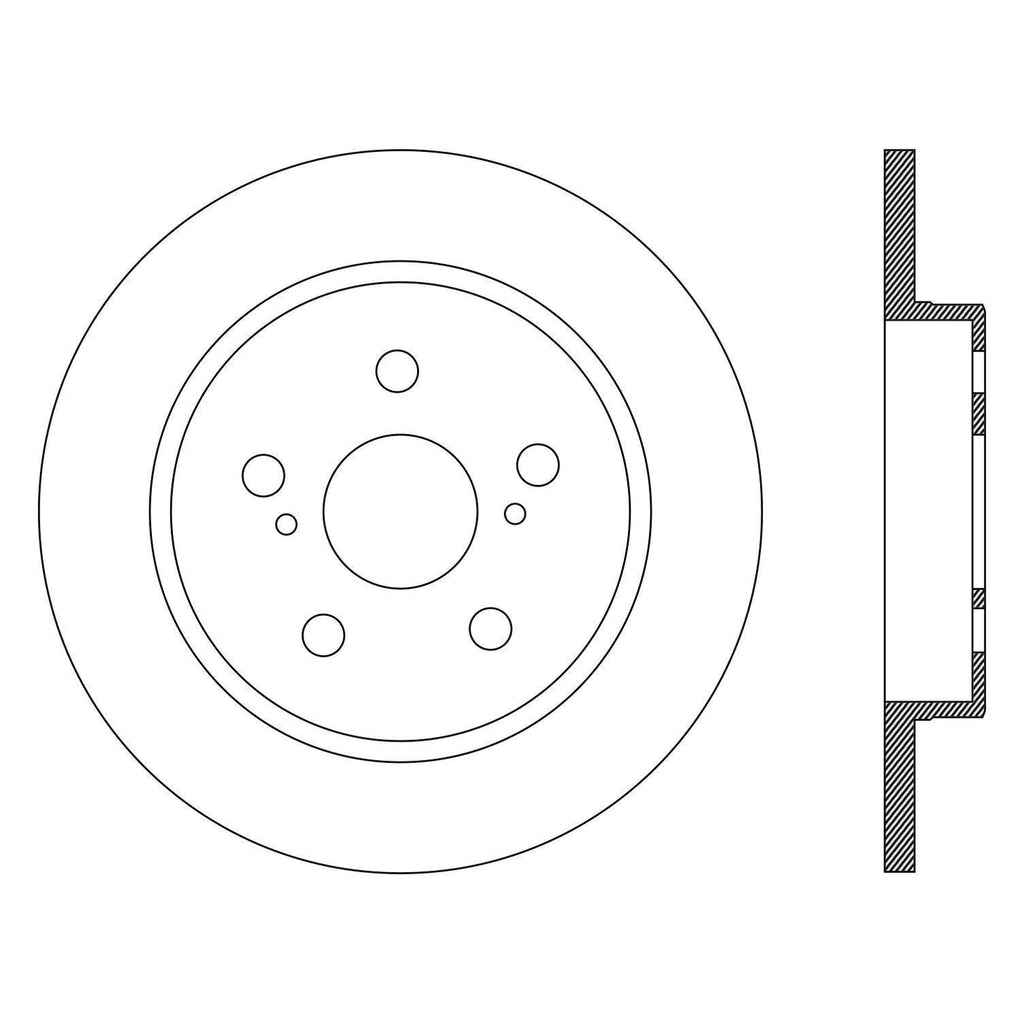 Centric Rear Disc Brake Rotor for 09-14 Corolla (121.99065)