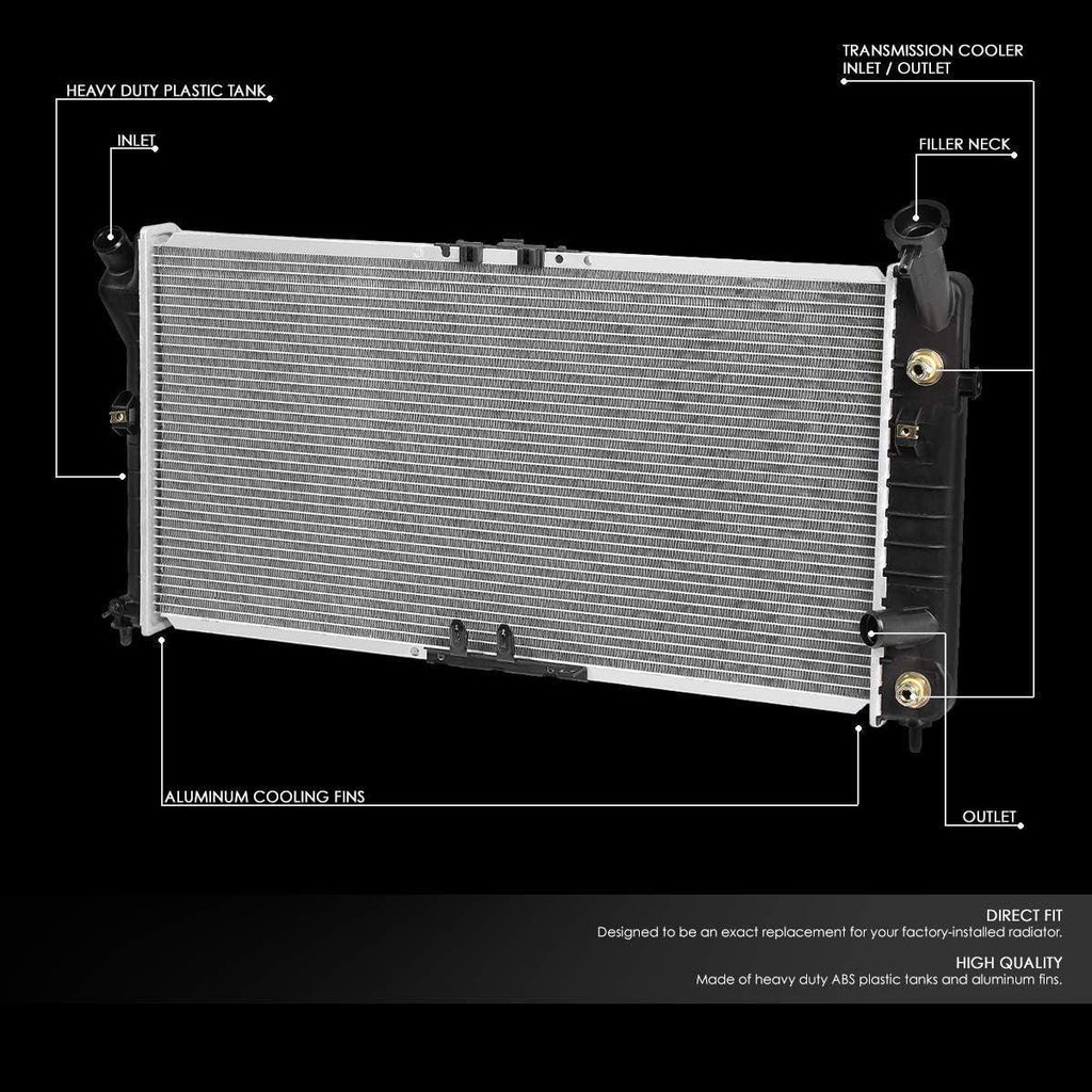 OEM-RA-1518 OE Style Bolt-On Aluminum Core Radiator Compatible with 94-97 Regal/Lumina/Monte Carlo/Cutlass Supreme, 30-1/2" W X 14-7/8" H X 1" D, 1-5/16" Inlet, 1-5/16" Outlet