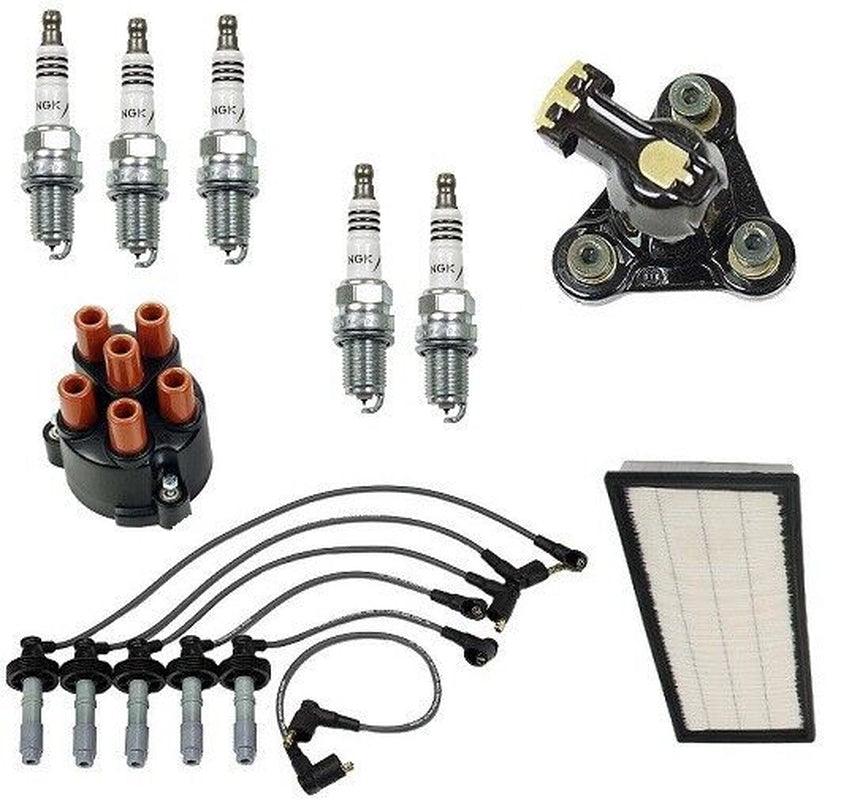 For Volvo 850 93-97 Ignition Tune up Kit W/ NGK Iridium Spark Plugs Cap Rotor