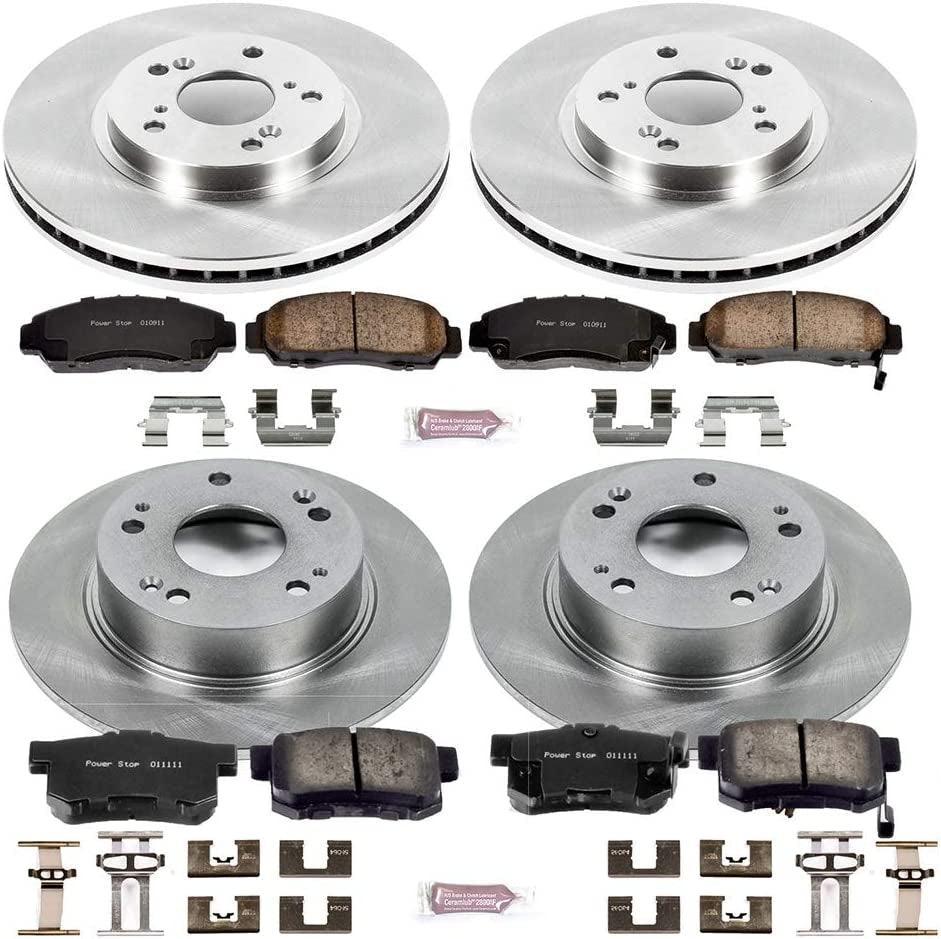 KOE2297 Autospecialty Front and Rear Replacement Brake Kit-Oe Brake Rotors & Ceramic Brake Pads