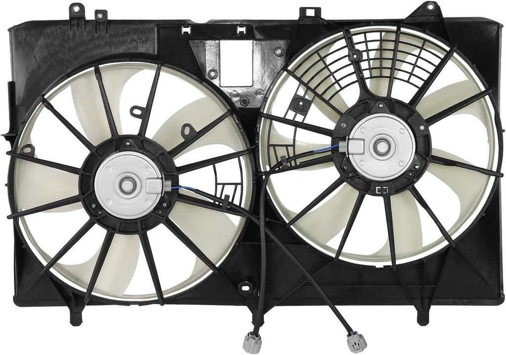 Factory Style Radiator Cooling Fan Assembly Compatible with 11-13 Sienna 2.7L W/O Tow Package,Oem-Rf-1037