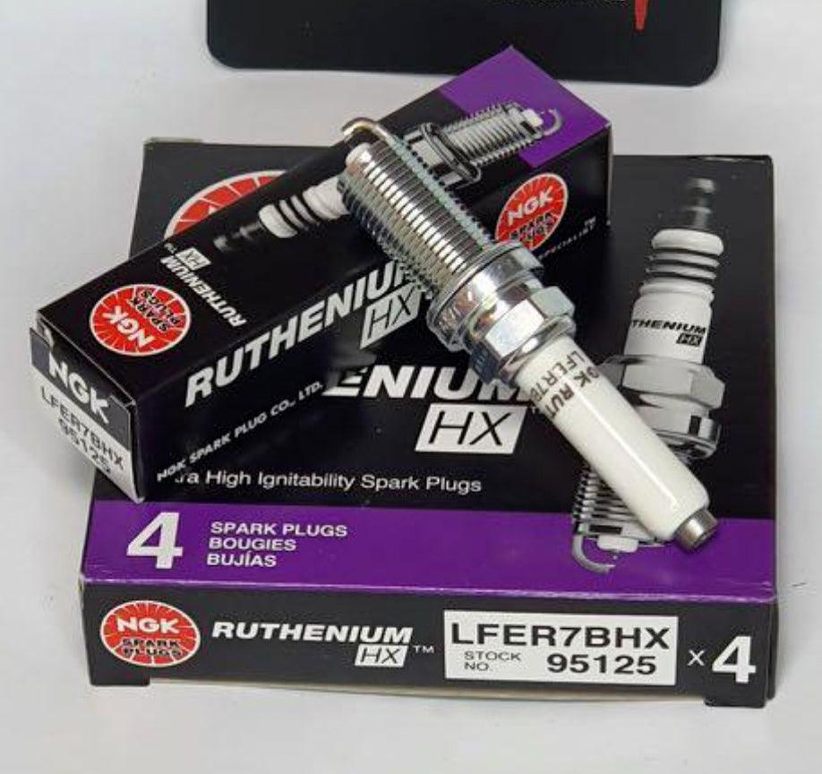Genuine NGK Ruthenium HX Spark Plug 4PCS Set for Audi/ Porsche/ Volkswagen