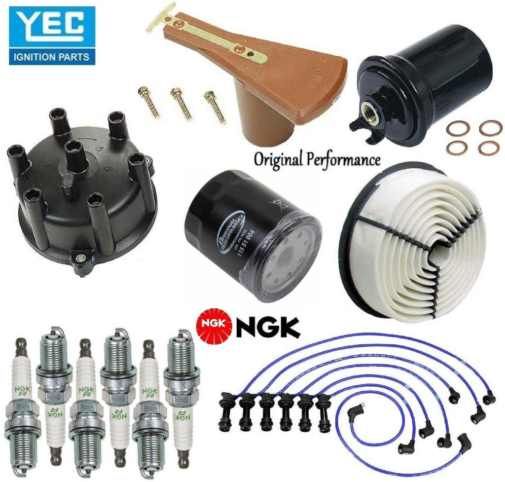 Tune up Kit Spark Plugs Wire Rotor Cap Filters for Toyota Supra 1986-1988