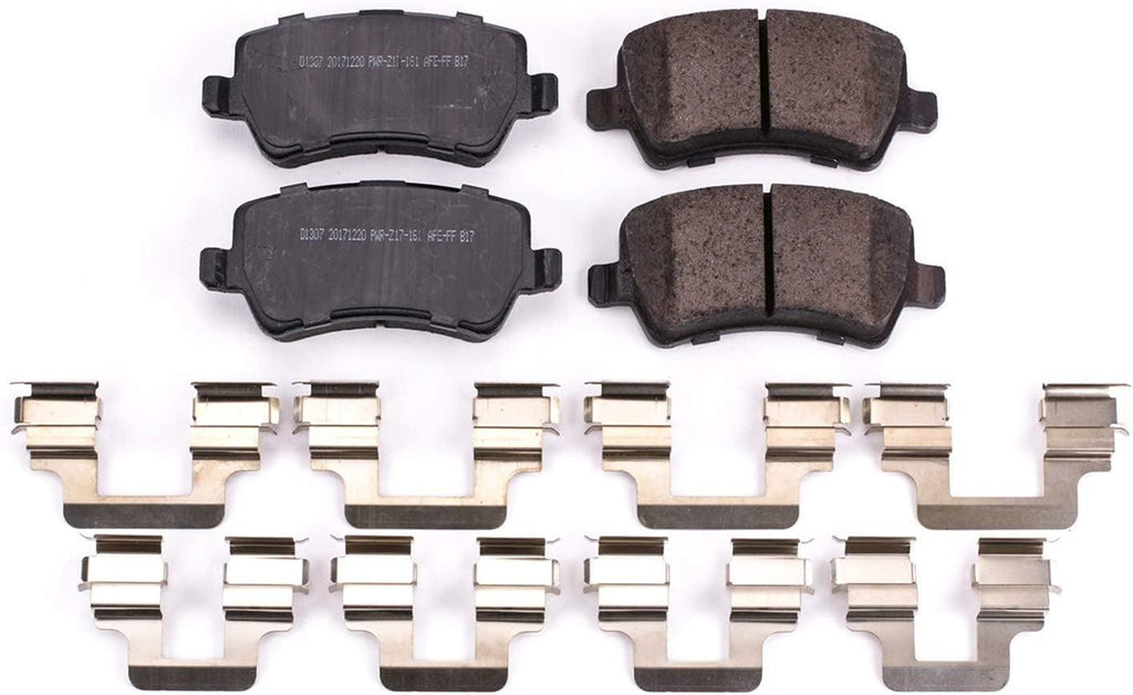 17-1307, Z17 Rear Ceramic Brake Pads with Hardware