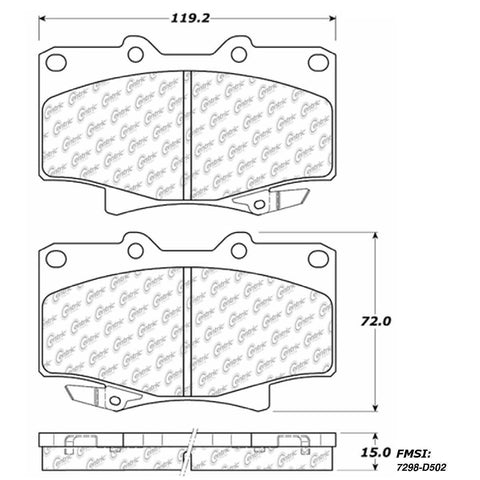 Centric Front Disc Brake Pad for LX450, Land Cruiser (102.05020)
