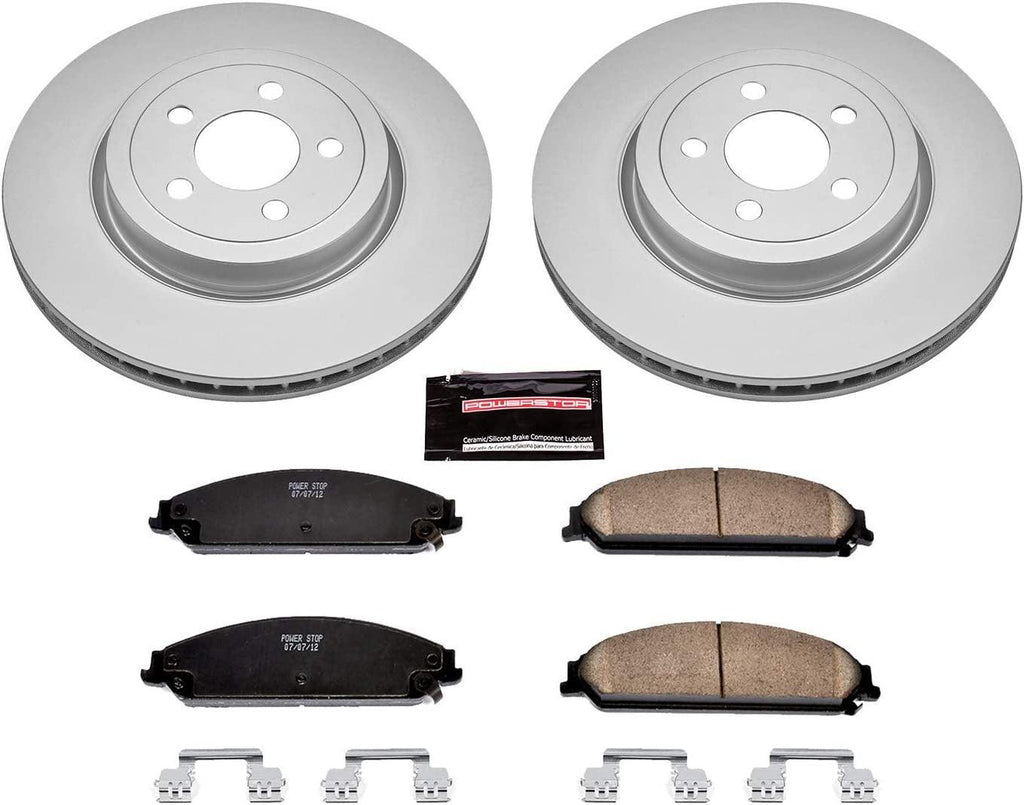 CRK2560 Coated Brake Rotor & Ceramic Brake Pads- Front