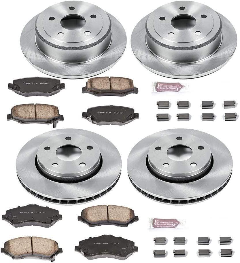 KOE2798 Autospecialty Front and Rear Replacement Brake Kit-Oe Brake Rotors & Ceramic Brake Pads