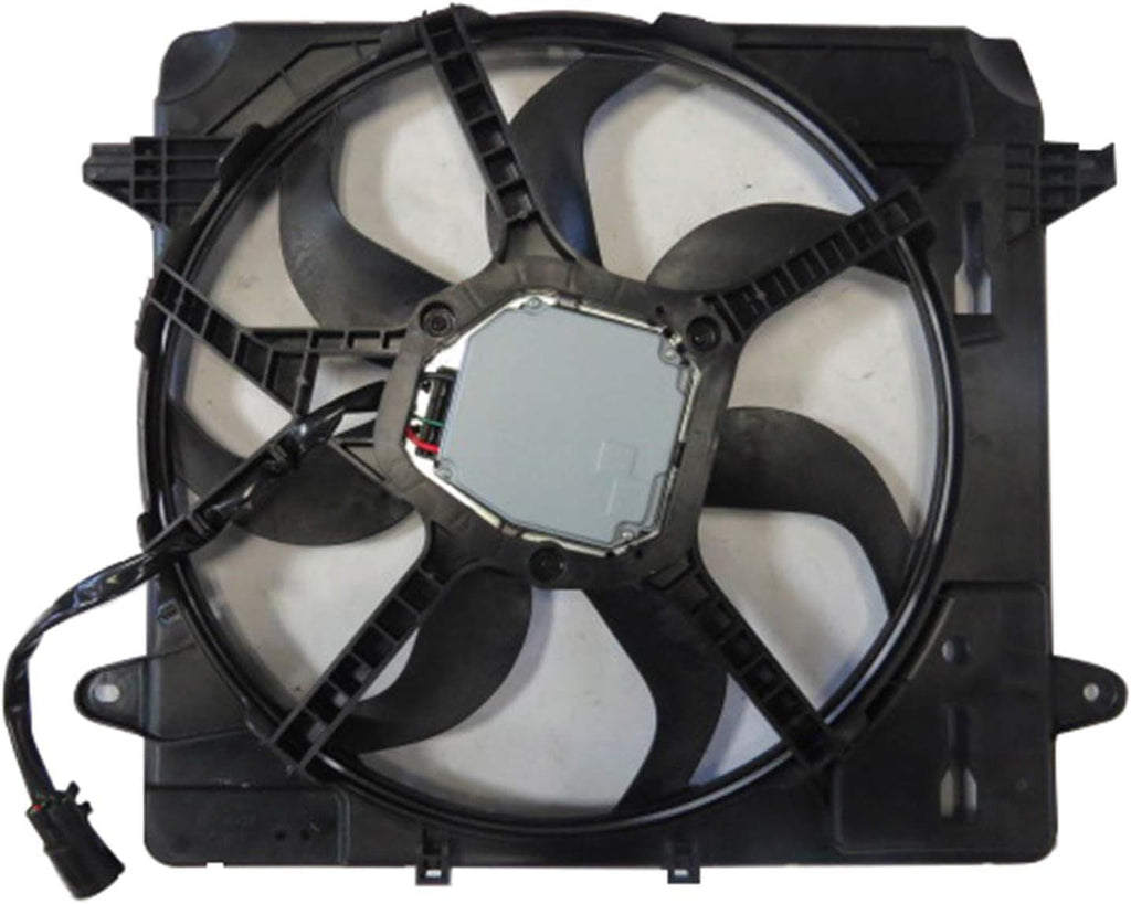 624080 Cooling Fan Assembly Compatible with 2012-2018 Jeep Wrangler, Black