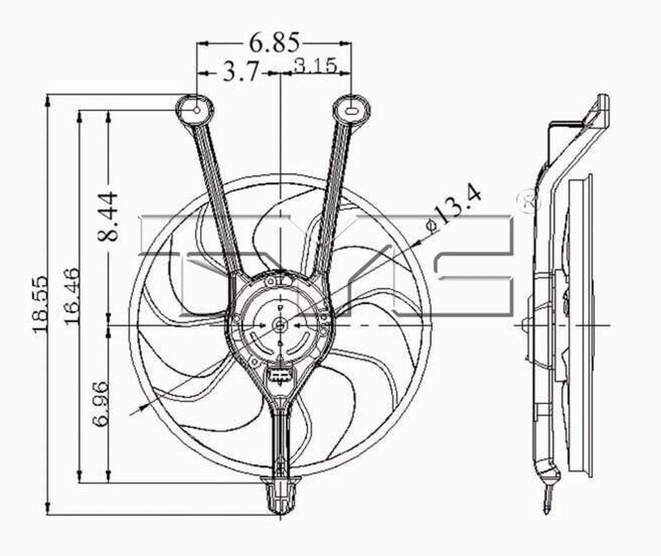 TYC Engine Cooling Fan Assembly for Cadillac 600230