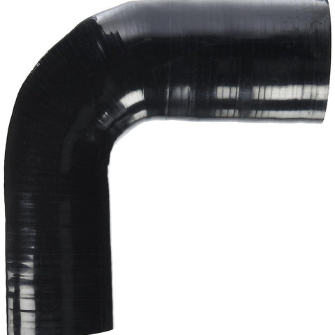 HPS HTSER90-300-350-BLK Silicone High Temperature 4-Ply Reinforced 90 Degree Elbow Reducer Coupler Hose, 30 PSI Maximum Pressure, 4