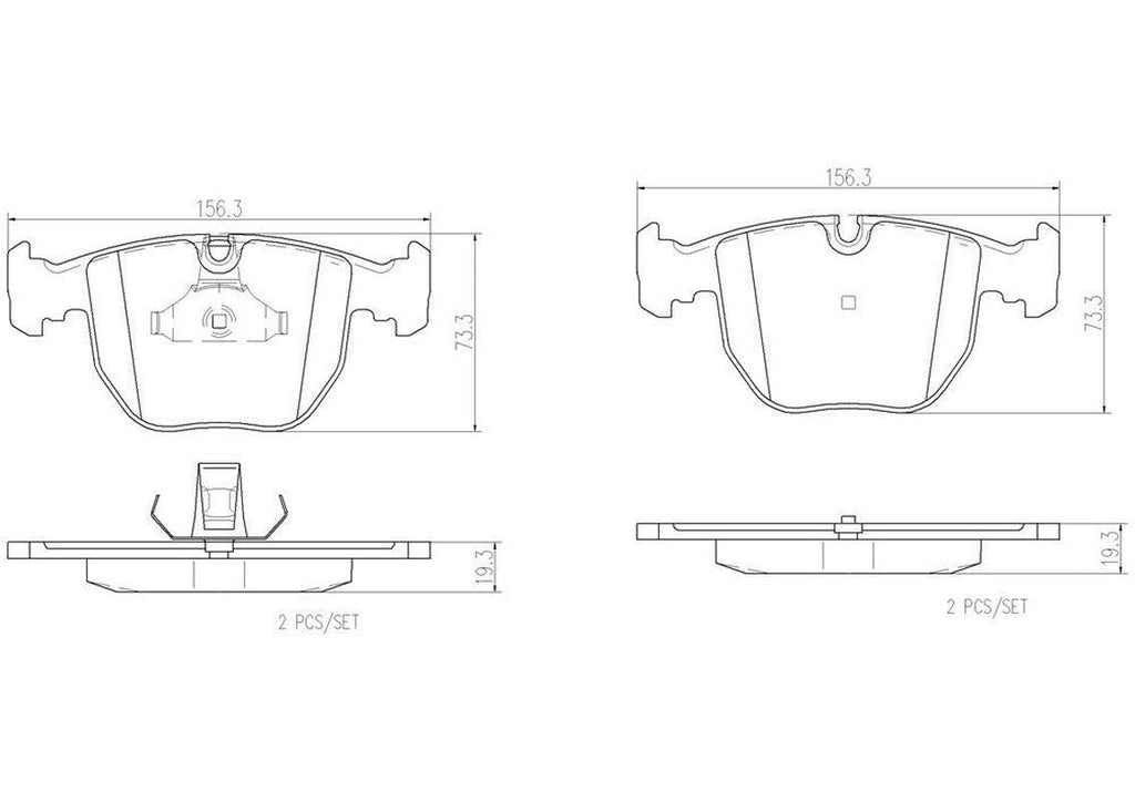 Brembo Front Disc Brake Pad Set for BMW (P06021N)