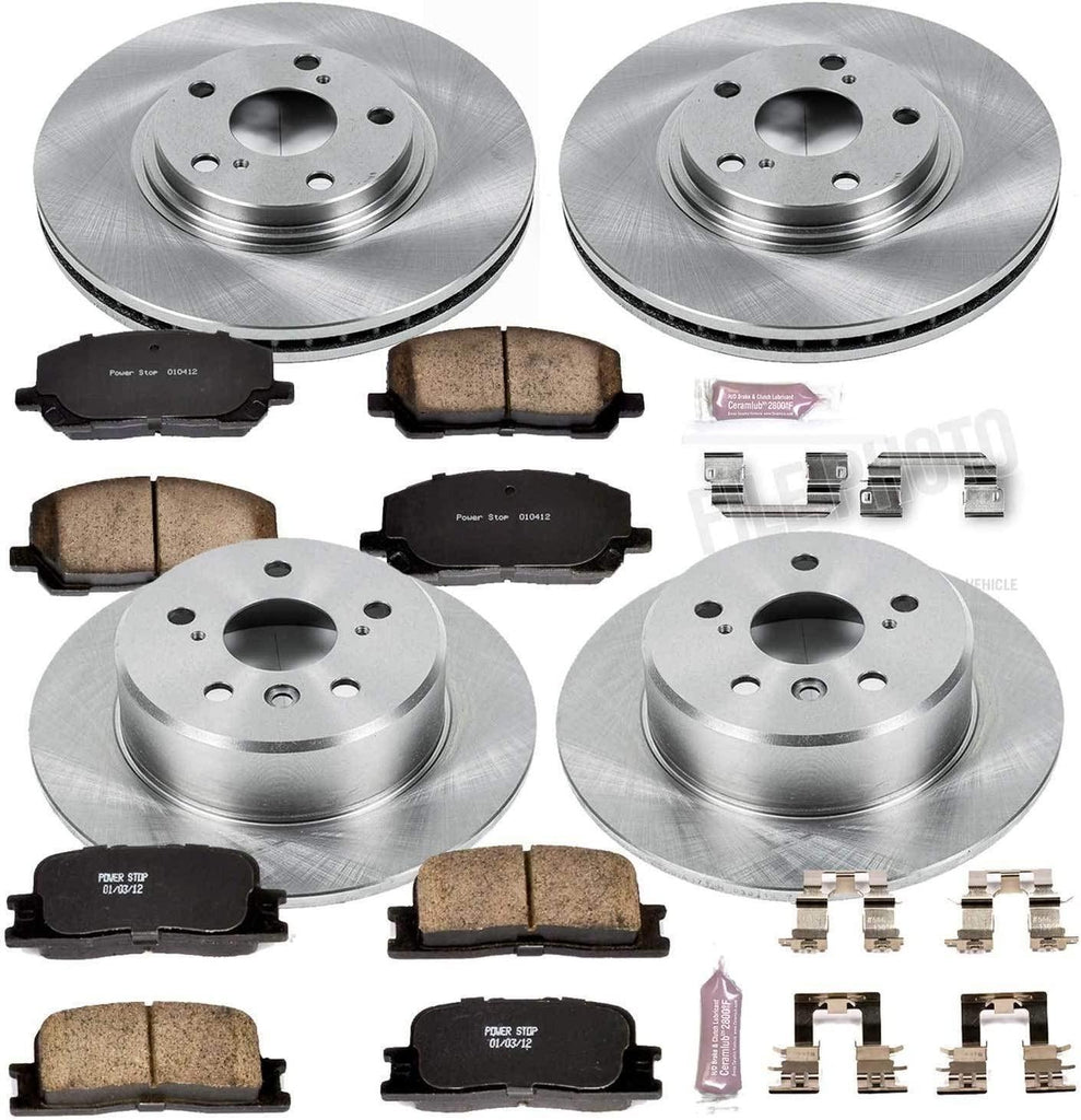 KOE1139 Autospecialty Front and Rear Replacement Brake Kit-Oe Brake Rotors & Ceramic Brake Pads
