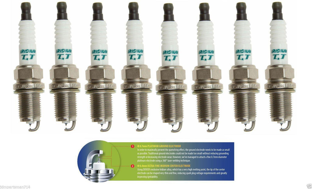Denso Iridium TT Spark Plugs IW20TT / 4709 Set of 8 Made in Japan