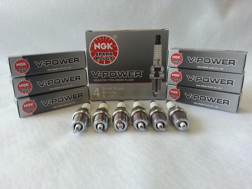 6-New NGK V-Power Copper Spark Plugs BKR6EK #2288 Made in Japan