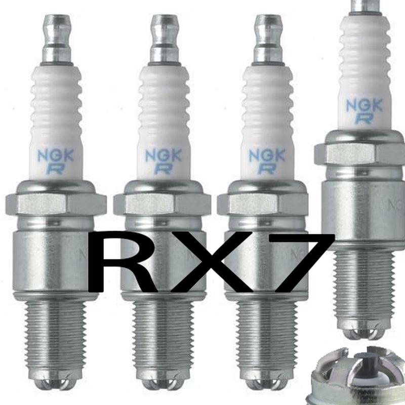NGK Spark Plugs for Mazda RX7 4PCS RX-7 12A to 13B (BR8EQ-14) 1981 - 1985 Rotary