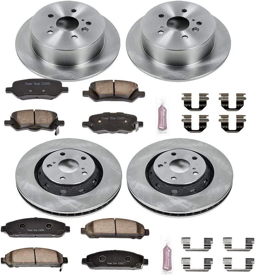 KOE5866 Autospecialty Front and Rear Replacement Brake Kit-Oe Brake Rotors & Ceramic Brake Pads