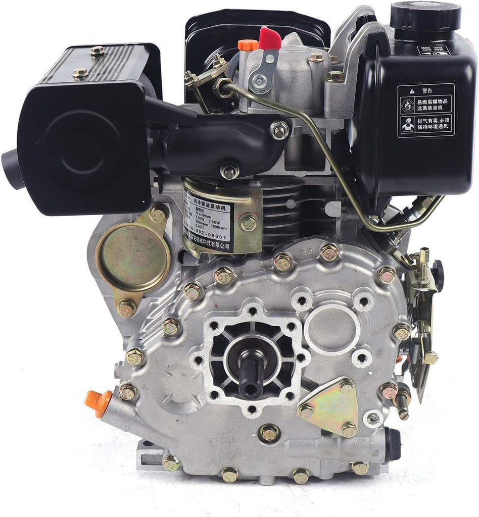 Diesel Motor Engine,3.6Kw 4 Stroke Single Cylinder Air Cooled Vertical Engine,Heavy Duty Diesel Motor Engine for Road Cutting Machine,Grinding Machine