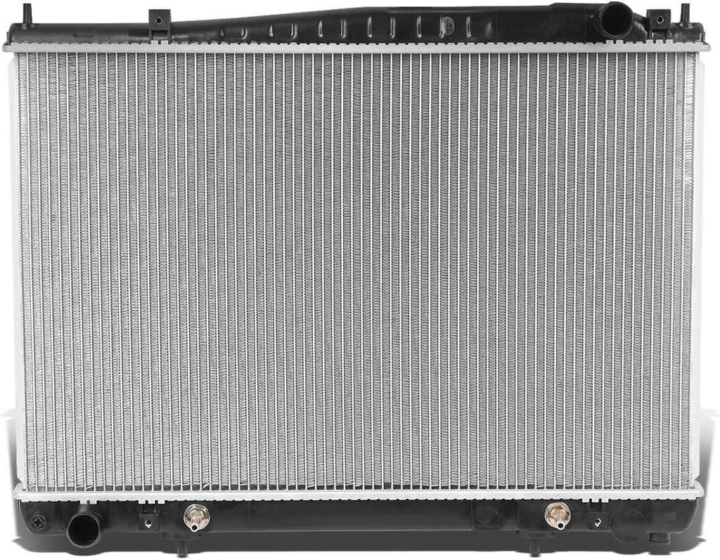 DNA Motoring  Factory Style Aluminum Radiator Compatible with 03-04 Infiniti M45 / 02-06 Q45 AT, 27-1/16" W X 17-11/16" H X 5/8" D, 1-3/8" Inlet, 1-3/8" Outlet