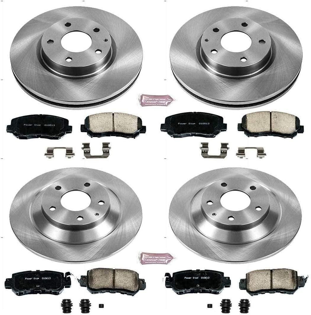 KOE6965 Autospecialty Front and Rear Replacement Brake Kit-Oe Brake Rotors & Ceramic Brake Pads