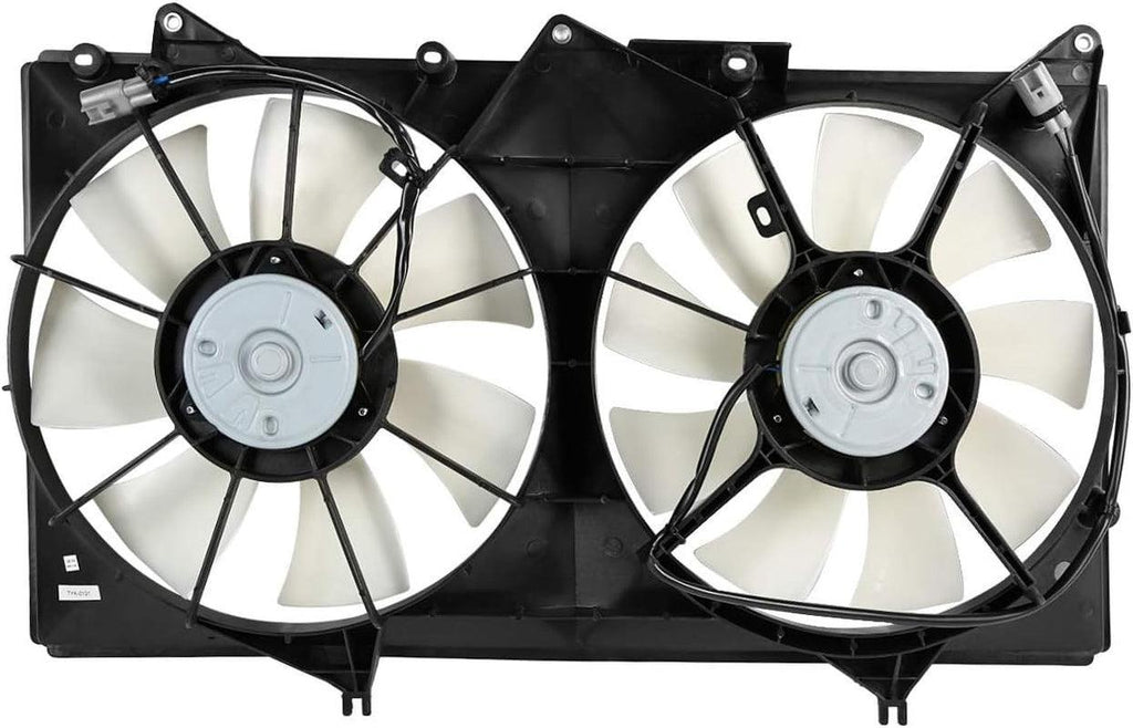 OEM-RF-0264 Factory Style Radiator Cooling Fan Assembly Cooling Efficiency Improved Direct Replacement [Compatible with 2002-2003 ES300 / 2002-2006 Camry / 2004-2008 Solara V6],Black