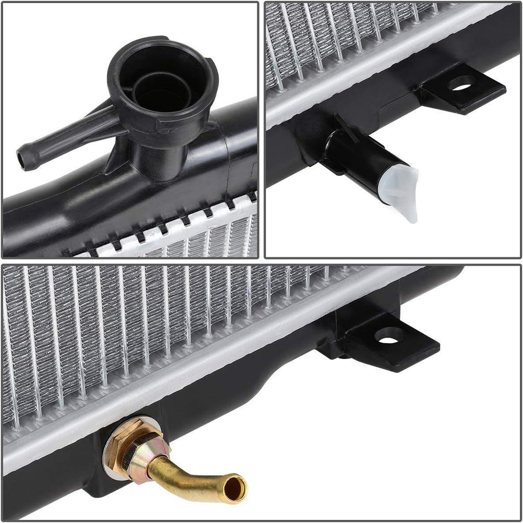 OEM-RA-13031 1-Row OE Style Aluminum Core Radiator Compatible with 07-09 Honda CR-V AT, 28-11/16" W X 15-3/4" H X 5/8" D, 1-1/4" Inlet, 1-1/4" Outlet