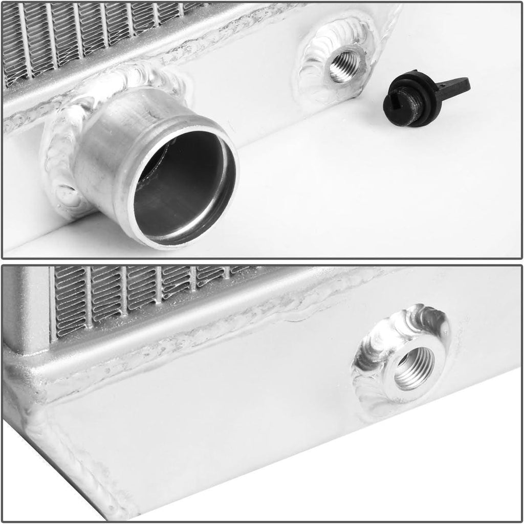 RA-GTO64-3 3-Row Full Aluminum Radiator 25.5" X 23.5" X 2.25" [Compatible with 65-67 Pontiac Lemans V8 / 65-67 GTO V8 / 65-67 Tempest V8]