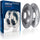'- Front Drilled Slotted Brakes and Rotors Brake Replacement for Toyota Corolla Fits Select: 2001-2002 TOYOTA COROLLA CE/LE/S, 1998-2000 TOYOTA COROLLA VE/CE/LE
