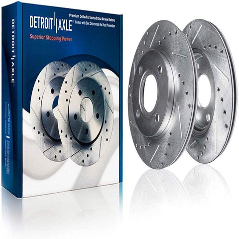 '- Front Drilled Slotted Brakes and Rotors Brake Replacement for Toyota Corolla Fits Select: 2001-2002 TOYOTA COROLLA CE/LE/S, 1998-2000 TOYOTA COROLLA VE/CE/LE