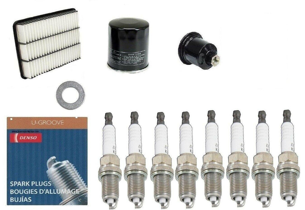 For Toyota Tundra Complete Tune up Kit Air Oil Gas Filters Denso Spark Plugs