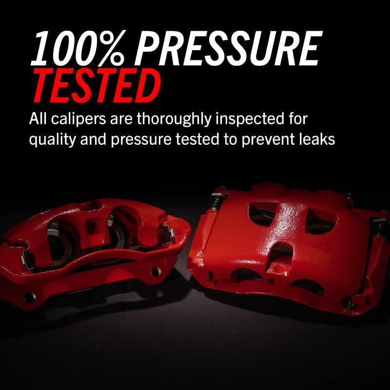 Front S2668 Pair of High-Temp Red Powder Coated Calipers