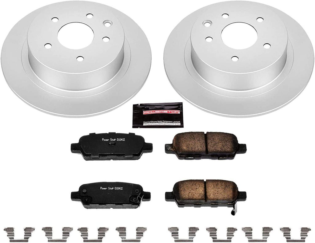 CRK098 Coated Brake Rotor & Ceramic Brake Pads- Rear