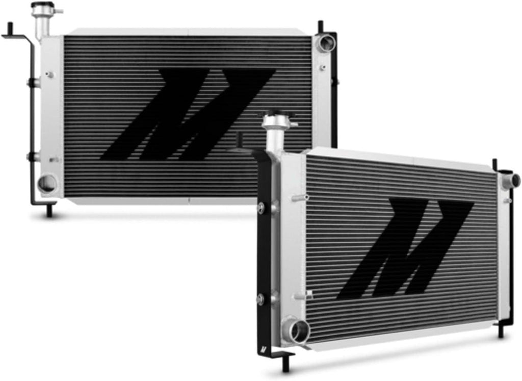 MMRAD-MUS-94B Bracketed Aluminum Radiator Compatible with Ford Mustang 1994-2004 Silver