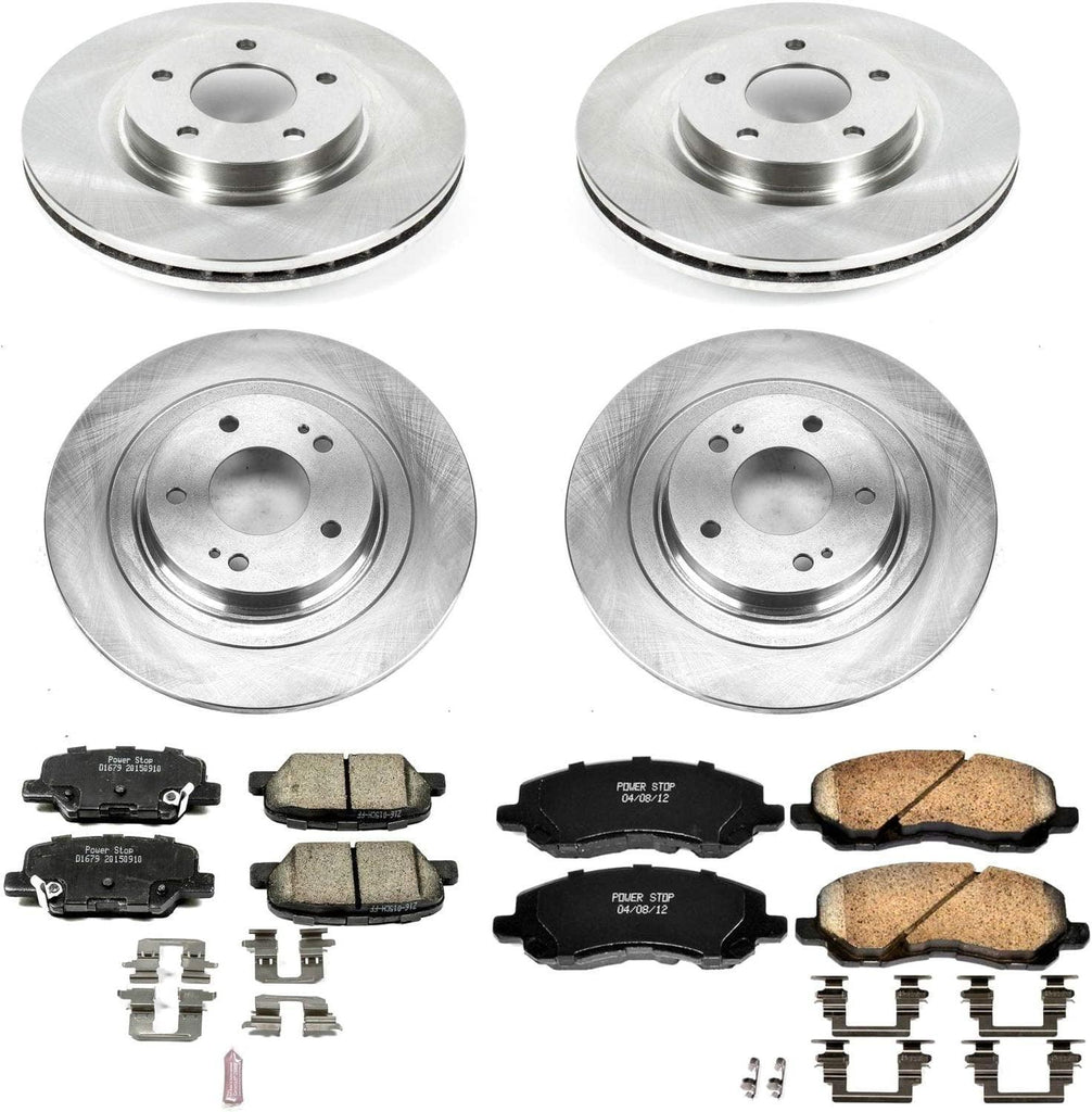 KOE6796 Autospecialty Front and Rear Replacement Brake Kit-Oe Brake Rotors & Ceramic Brake Pads