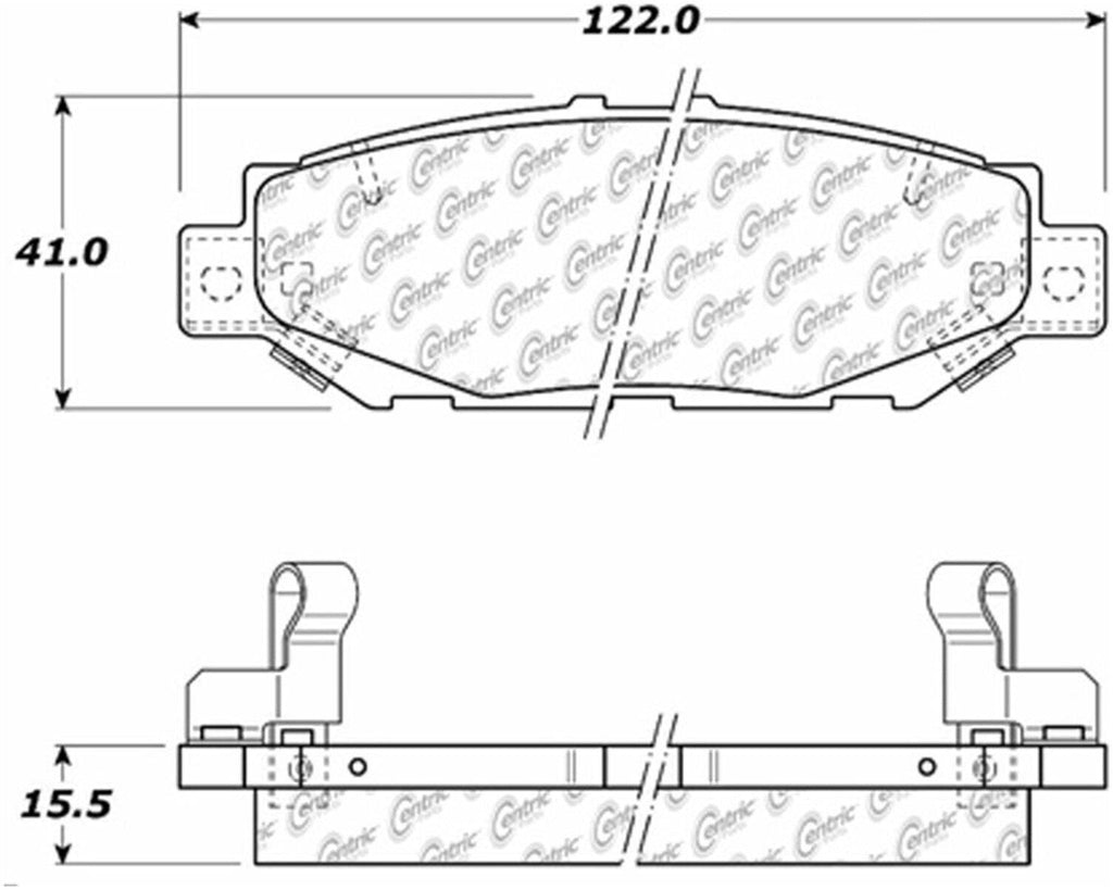 Centric Rear Disc Brake Pad for SC300, SC400, Supra, GS300 (105.05720)