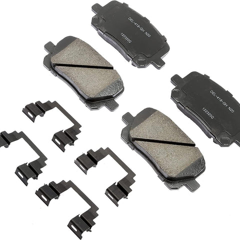 Gold 17D923CHF1 Ceramic Front Disc Brake Pad Kit with Clips