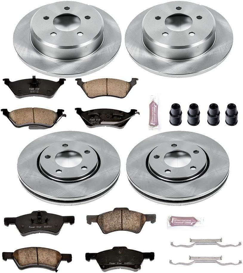 KOE4458 Autospecialty Front and Rear Replacement Brake Kit-Oe Brake Rotors & Ceramic Brake Pads
